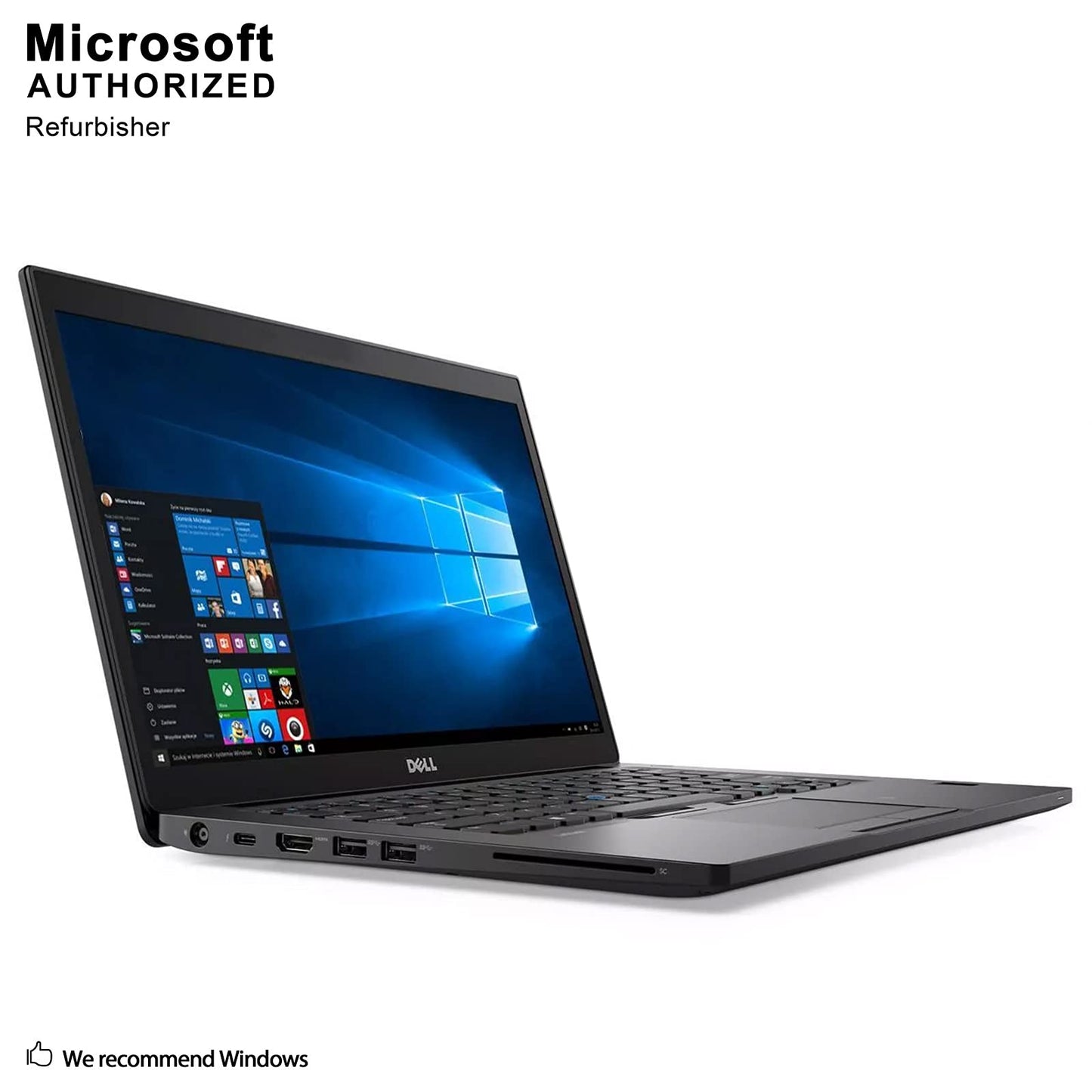 Latitude 7480 14in FHD i5-6300U 16GB 256GB SSD Webcam Backlit Keyboard Black (Renewed)