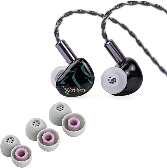 Green In-Ear Monitor with Flex Ear Tips