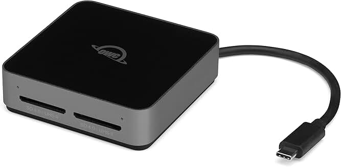 Dual SD Card Reader with USB-C Power