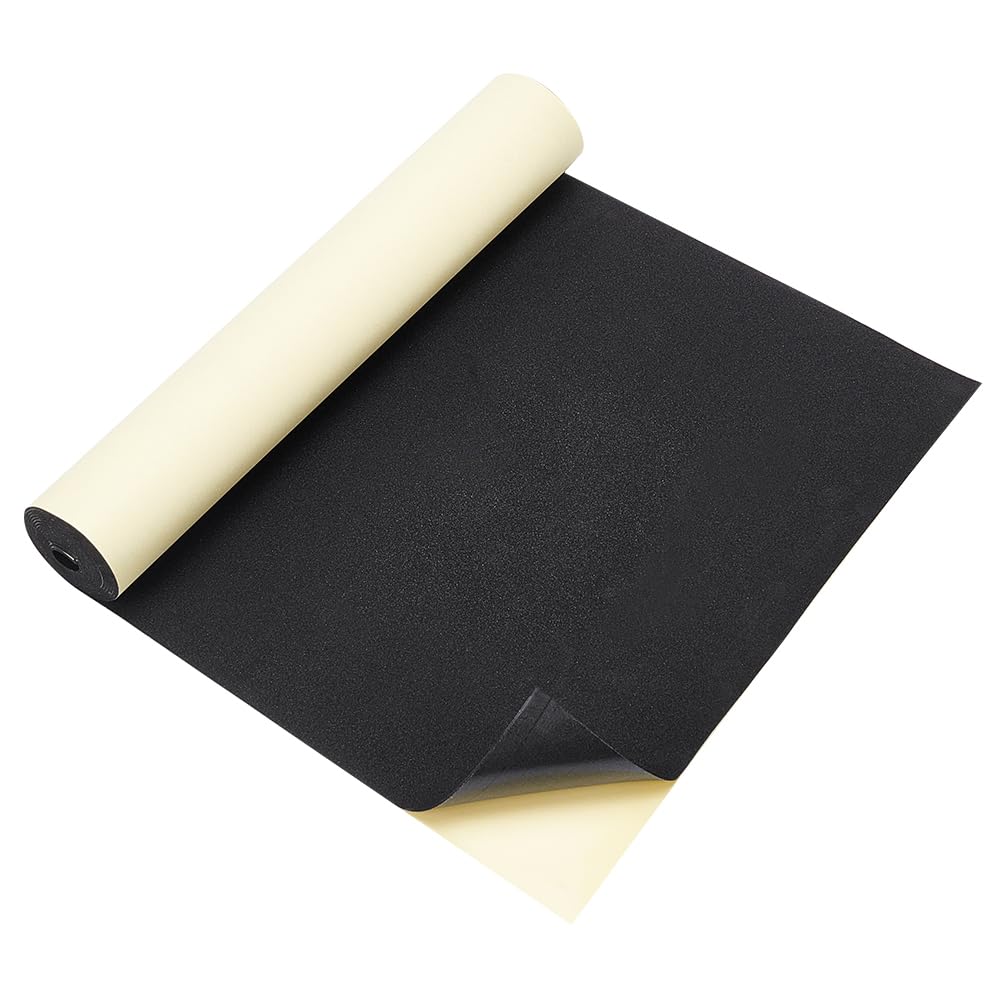 Black EVA Foam Roll 78.7x11.8 Inch 1mm Thick