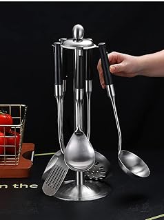 Stainless Steel Cooking Utensil Set with Ladle Spatula Skimmer
