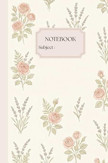 Vintage floral lined notebook for journaling and organization