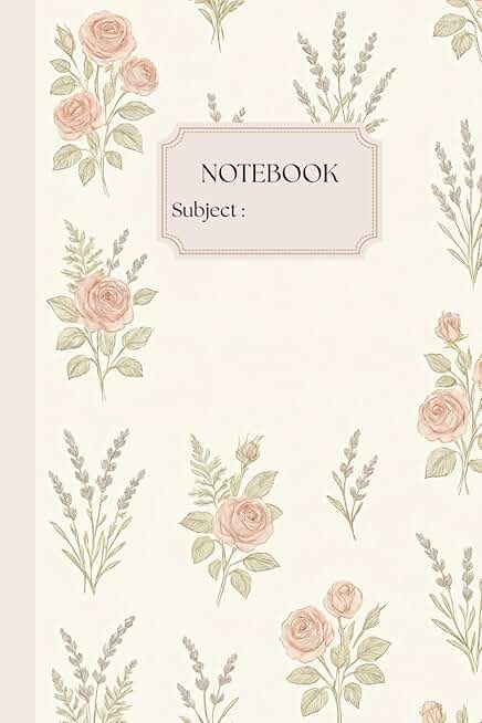 Vintage floral lined notebook for journaling and organization