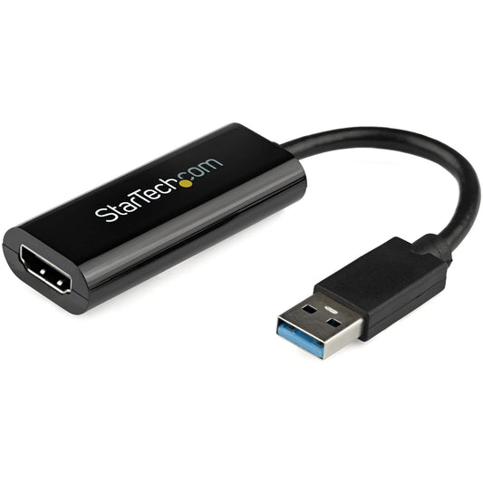 .com USB 3.0 to HDMI Adapter - 1080p (1920x1200) - Slim/Compact USB Type-A to HDMI Display Adapter Converter for Monitor - External Video & Graphics Card - Black - Windows Only (USB32HDES)