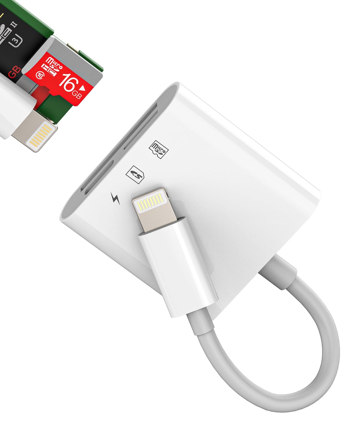 3-in-1 Lightning SD Card Reader for iPhone and iPad