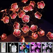 Multicolor Cherry Blossom String Lights with Remote