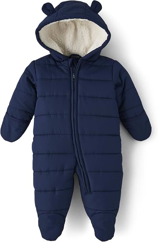 Unisex Baby Fleece Hoodie Snowsuit