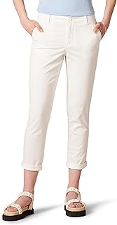Women's Slim-Fit Cropped Khaki Dress Pants