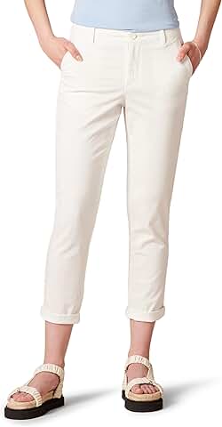 Women's Slim-Fit Cropped Khaki Dress Pants