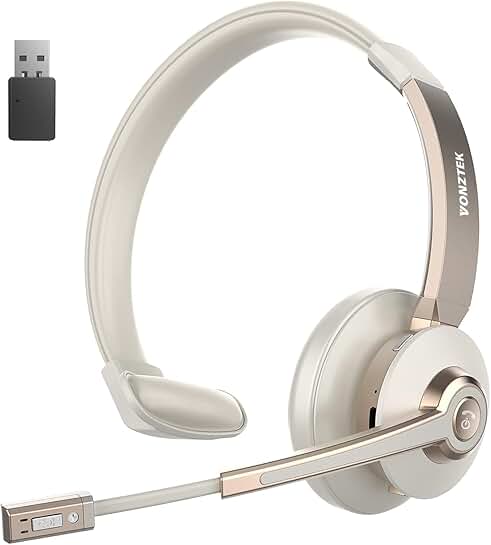 Wireless Bluetooth Headset with Microphone for Calls
