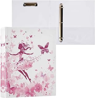 Butterfly Floral 1.5 Inch Round Ring Binder with Pocket