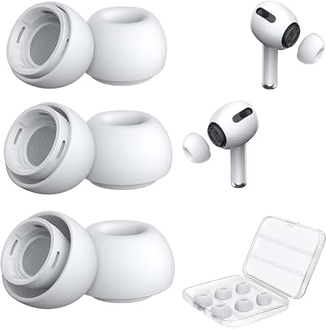 Replacement Ear Tips for AirPods Pro, 3 Pairs, Noise Reduction