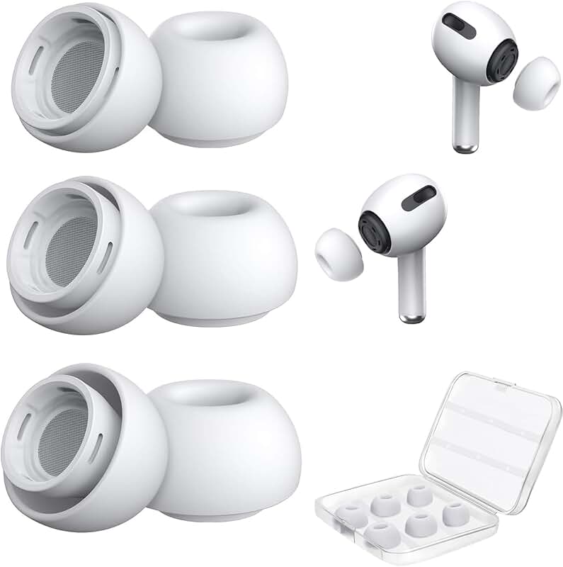 Replacement Ear Tips for AirPods Pro, 3 Pairs, Noise Reduction