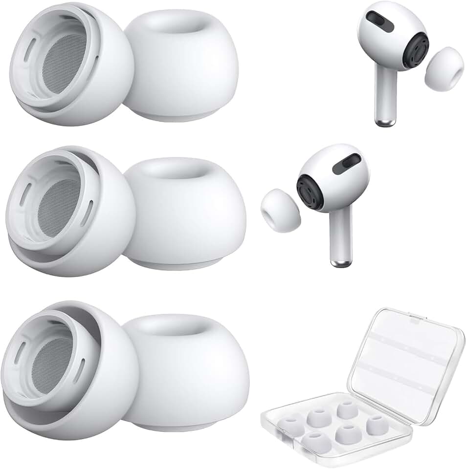 Replacement Ear Tips for AirPods Pro, 3 Pairs, Noise Reduction