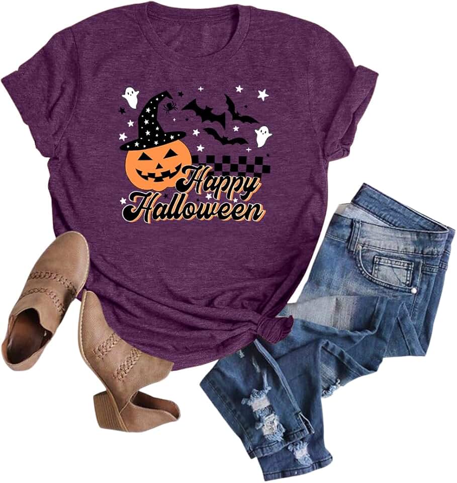 Women’s Funny Fall Halloween Graphic T-Shirt