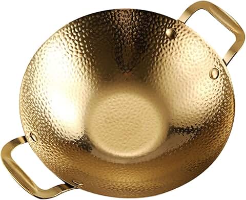 Stainless Steel Hammered Double Handle Griddle Pan