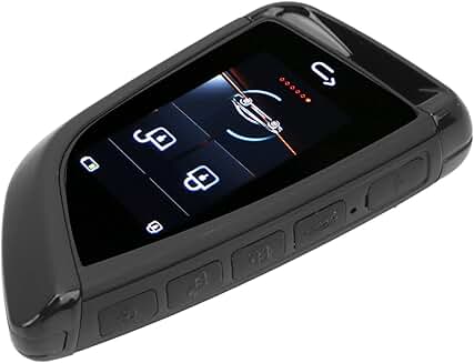 Black LCD Key Fob with Automatic Window and Anti-Loss Features