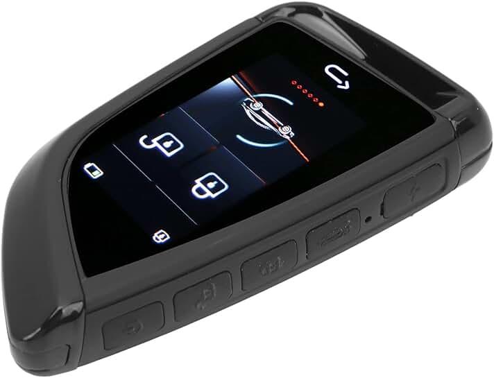 Black LCD Key Fob with Automatic Window and Anti-Loss Features