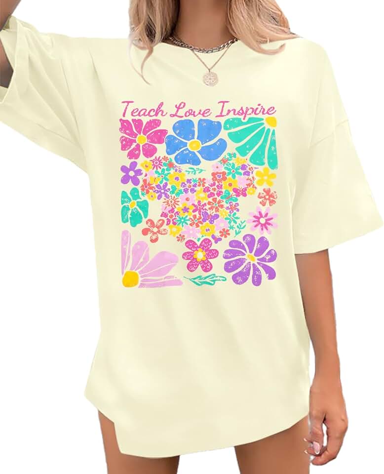 Women’s Floral Teacher Shirt for Appreciation