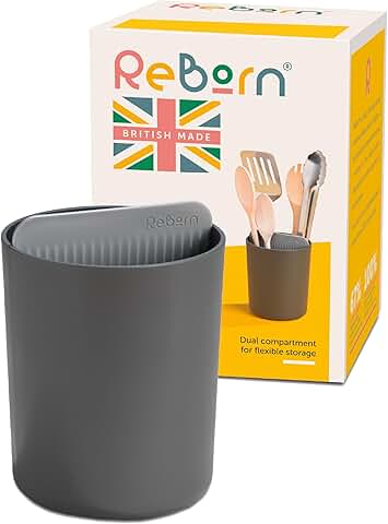 Recycled Kitchen Utensil Holder with Two Sections