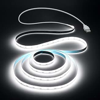 USB LED Light Strip, 3.28ft, Cold White, Flexible