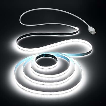 USB LED Light Strip, 3.28ft, Cold White, Flexible