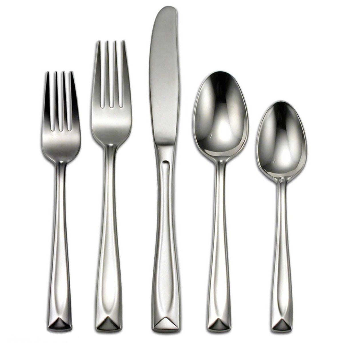 Lincoln 20 Piece Everyday Flatware, Service for 4, 18/0 Stainless Steel, Silverware Set, Dishwasher Safe, Silver