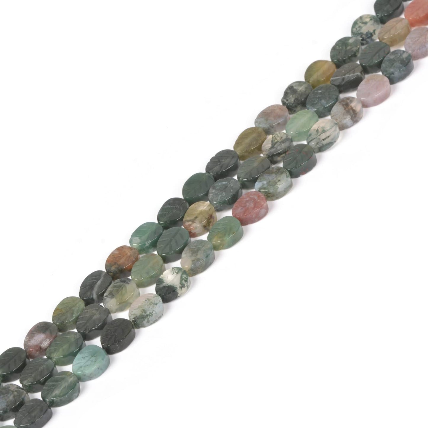 Carved Agate Leaf Beads for Jewelry Making