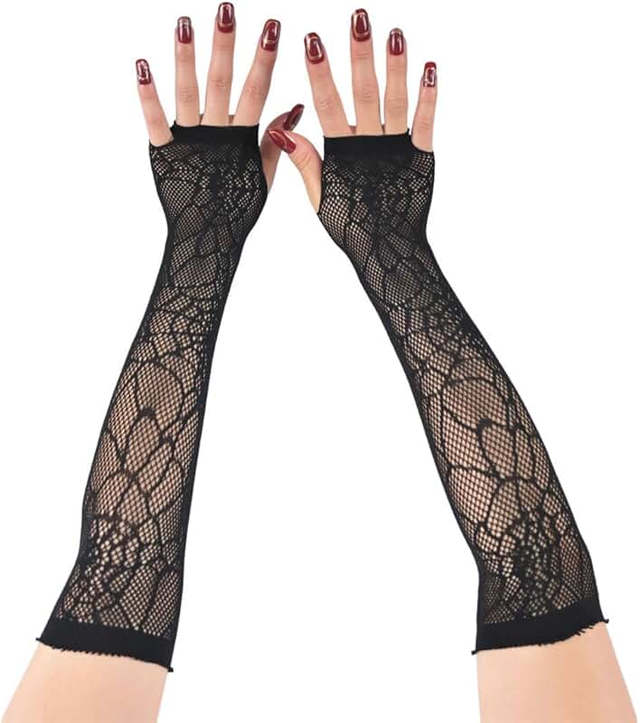 Women's Long Fishnet Fingerless Opera Gloves