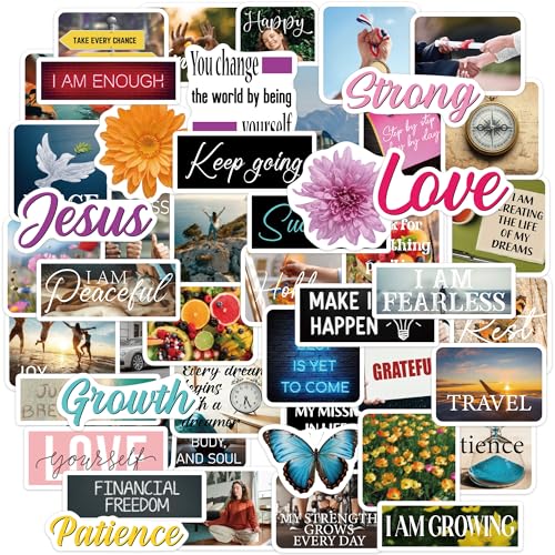 50 Inspirational Motivational Stickers for Journals and Crafts