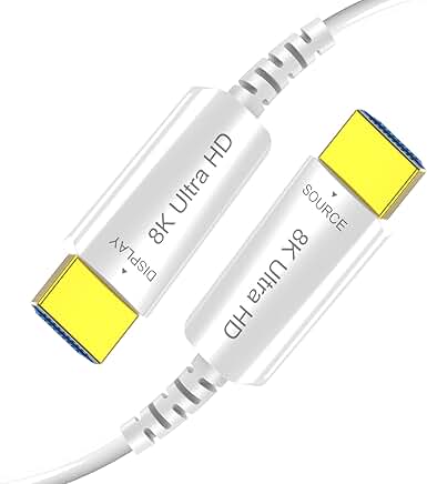30 FT 8K Fiber Optic HDMI Cable with 48Gbps Speed