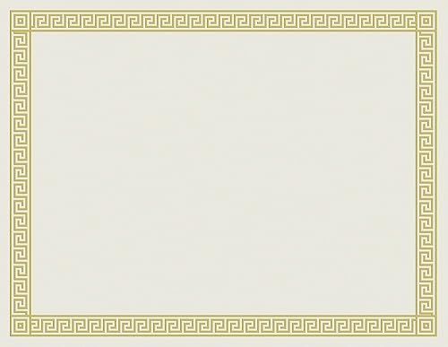 Ivory and Gold Foil Border Certificates, 8.5 x 11, Pack of 12