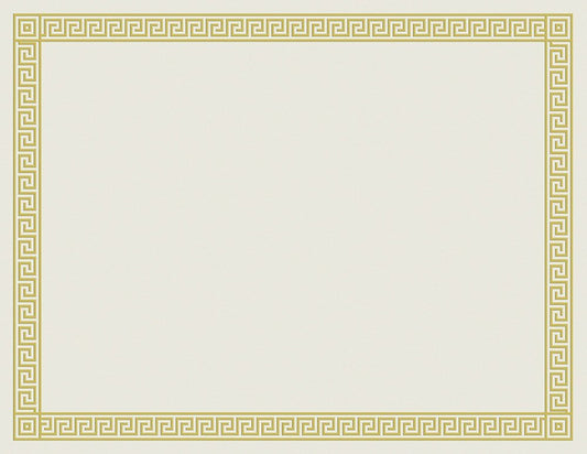 Ivory and Gold Foil Border Certificates, 8.5 x 11, Pack of 12