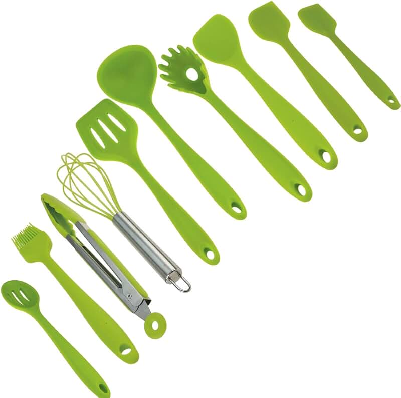 10-Piece Heat-Resistant Silicone Kitchen Utensil Set