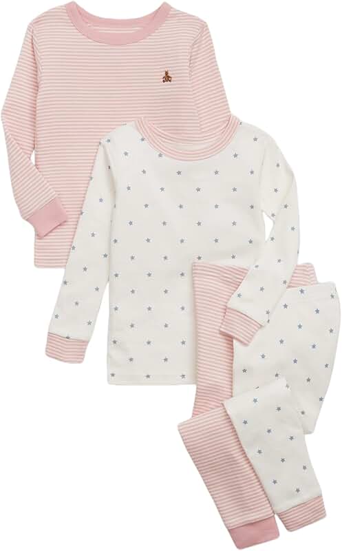 Unisex Baby Toddler Long John Pajama Set (2 Pack)