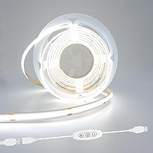 5V COB LED Strip Light, 6ft, Dimmable, Cool White