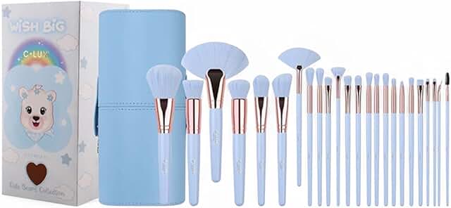 24-Piece Soft Makeup Brush Set with Travel Case