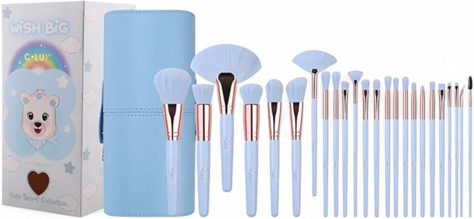 24-Piece Soft Makeup Brush Set with Travel Case