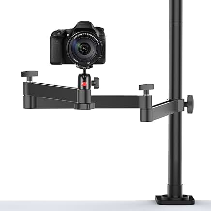 Adjustable Desk Mount Stand for Camera and Light