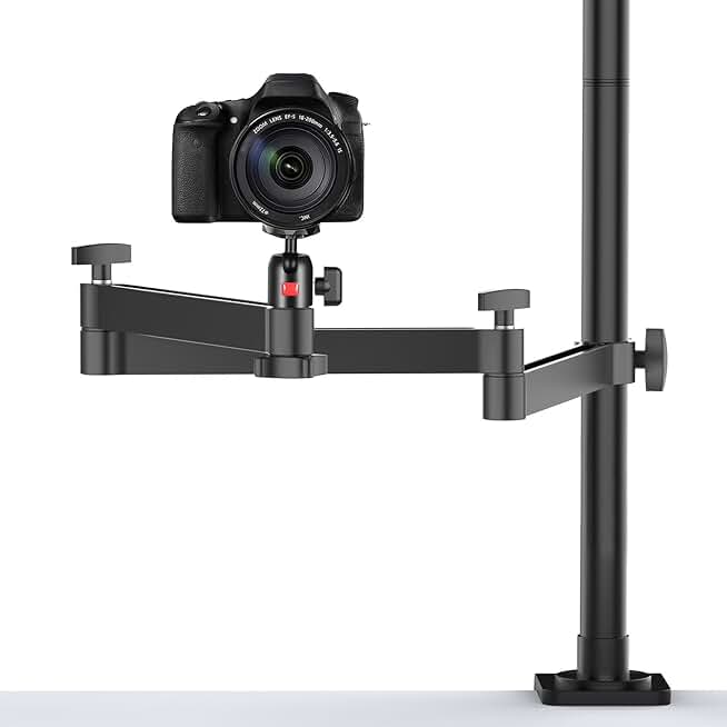 Adjustable Desk Mount Stand for Camera and Light