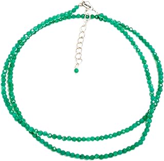 Blue Sandstone Beaded Necklace for Women