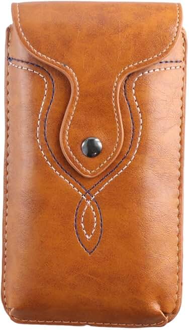 PU Leather Phone Holster with Waist Belt and Hook