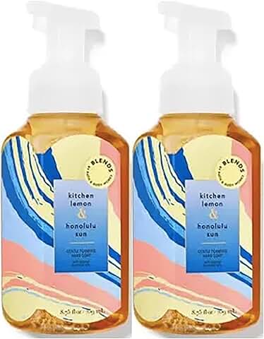 Set of two 8.75 oz. lemon and sun scented foaming hand soaps