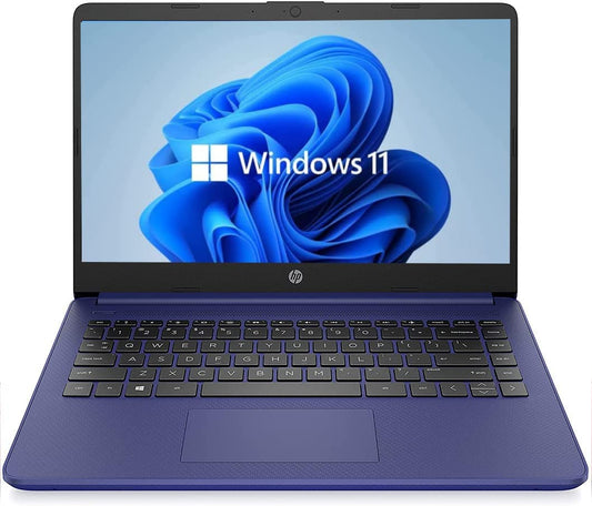 14-inch HD Windows 11 Laptop with Intel Celeron, 4GB RAM, 64GB SSD, Cobalt Blue
