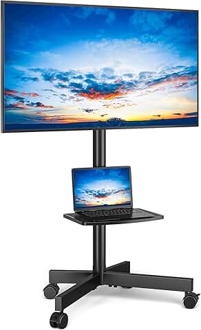 Mobile TV Stand for 23-60 Inch Flat and Curved Screens