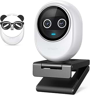 Dual-Camera 4K Webcam with AI, 3 Mics, Privacy Cover