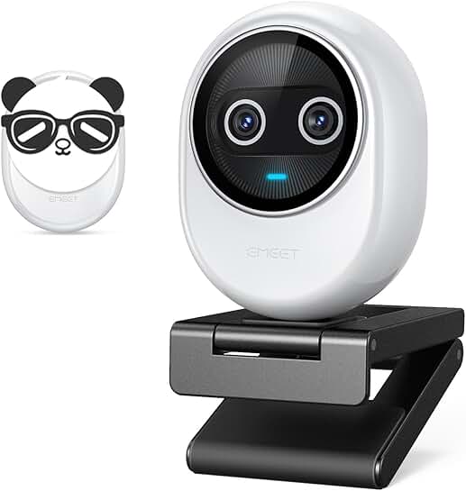 Dual-Camera 4K Webcam with AI, 3 Mics, Privacy Cover