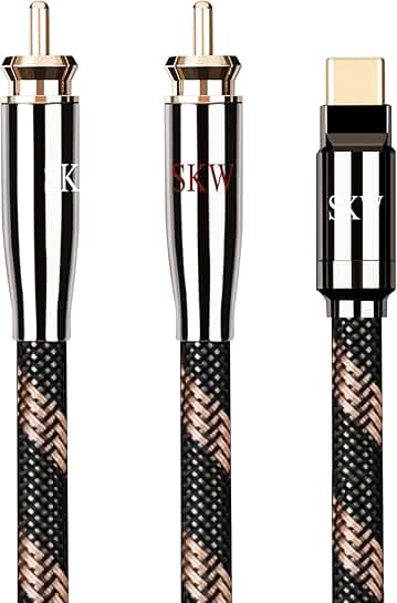 USB C to 2 RCA Audio Cable, 4.9ft