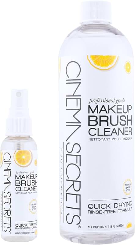 Makeup Brush Cleaner Solution and Spray Combo
