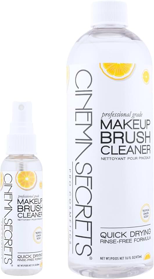 Makeup Brush Cleaner Solution and Spray Combo